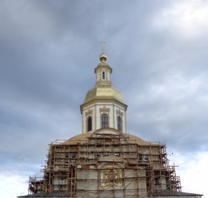 строящийся Благовещенский собор в Дивеево